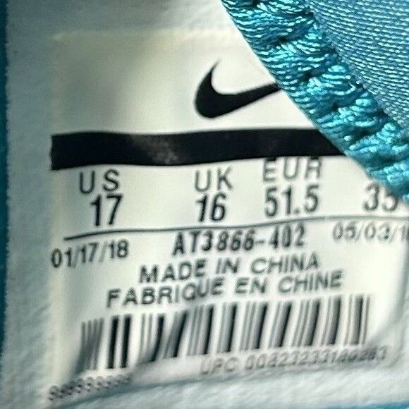 Nike Zoom Air Hyperdunk X TB AT3866-402 Mens Size 17 Blue Basketball Shoes Used - Picture 12 of 12